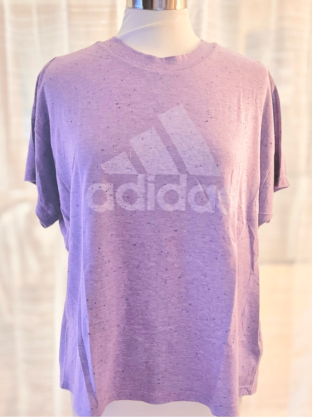 Adidas Winners Circle Sz 1X Women's Tee in Light Purple w/Speckles